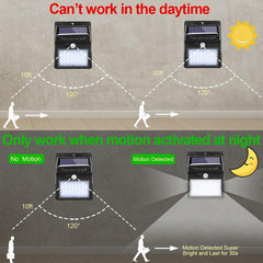 Garden Solar Lamp with motion sensor and bright LED lights for outdoor night use