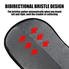 Miracle Grooming Glove black cloth with bidirectional bristle design for easy pet hair removal