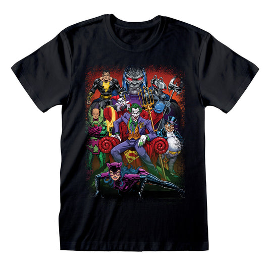 Short Sleeve T-Shirt DC Comics Villains Black Unisex-0