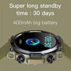 Smart Watch for Men K56 Pro with 1.39-inch HD screen, heart rate monitor, Bluetooth 5.0, and 30-day long battery standby.