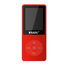 RuiZu X02 MP3 voice recorder and portable player in red with 1.8-inch color screen and push-button controls