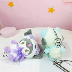 Kawaii Sanrio Plush Dolls Keychain for Kids' Gifts