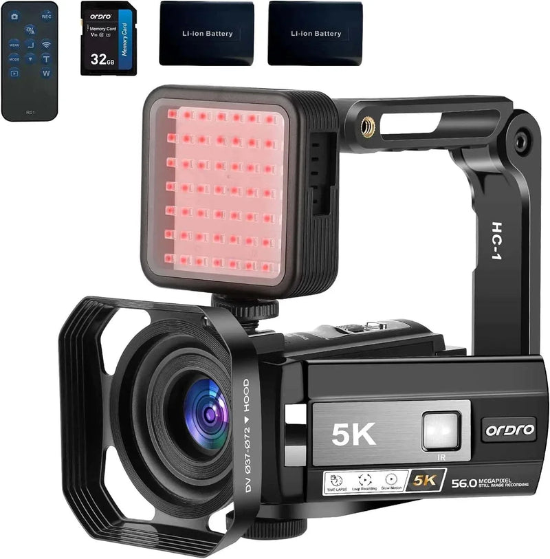 ORDRO 5K Night Vision Camcorder with 3.0