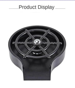 Automatic glass cup washer in black for high-pressure cleaning of cups and glasses