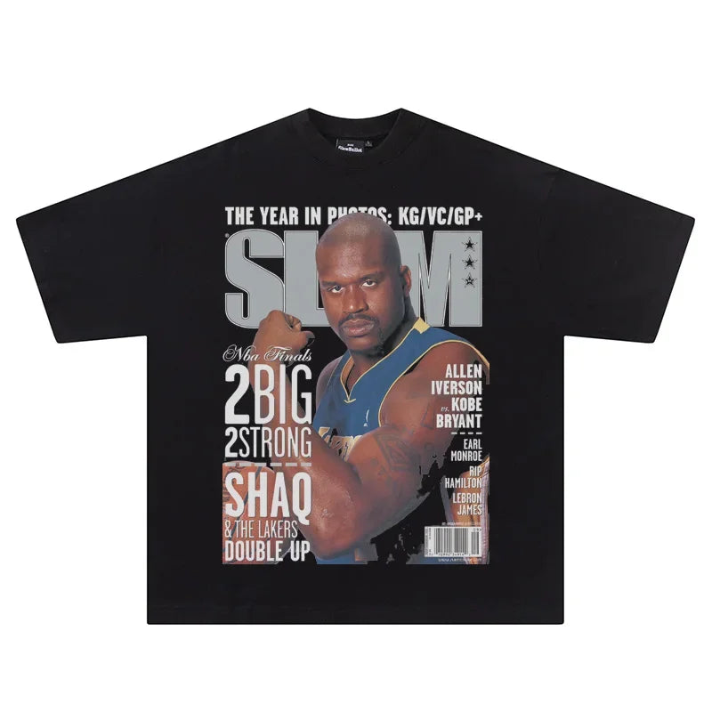 Hip-hop SLAM Streetwear NBA Basketball 100% cotton t-shirt