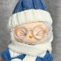 Transparent candy-colored plastic glasses for 15cm Labubu doll accessories stylish eyewear