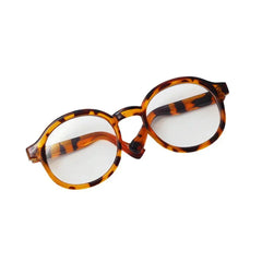 Labubu tortoiseshell round transparent plastic glasses for 15cm dolls accessory