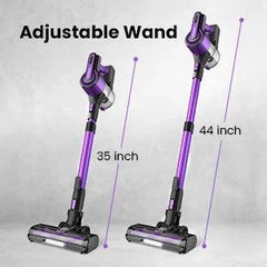 Poweart V870 Cordless Vacuum Cleaner with adjustable wand in purple for versatile home cleaning.