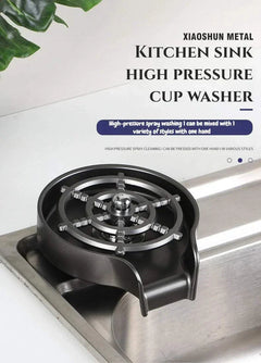 Household stainless steel high-pressure cup washer for kitchen sink with ABS plastic and automatic rinse function
