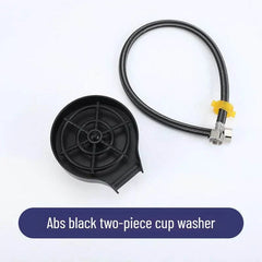 Household stainless steel ABS plastic two-piece high-pressure cup washer with hose for kitchen sink and bar use