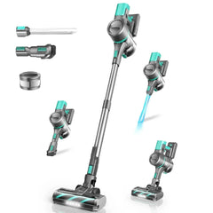 INSE S10K cordless vacuum cleaner with detachable handheld and stick modes, 28Kpa suction, multiple nozzles, and accessories for versatile home cleaning