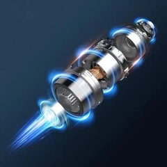 INSE S9 30KPa 400W stick cordless vacuum cleaner brushless motor with powerful suction airflow illustration