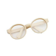 【Labubu Glasses】 beige round transparent doll glasses accessory for 15cm Labubu dolls