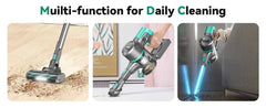INSE S10K cordless vacuum cleaner with powerful 28Kpa suction, handheld and stick design, suitable for home and carpet cleaning.