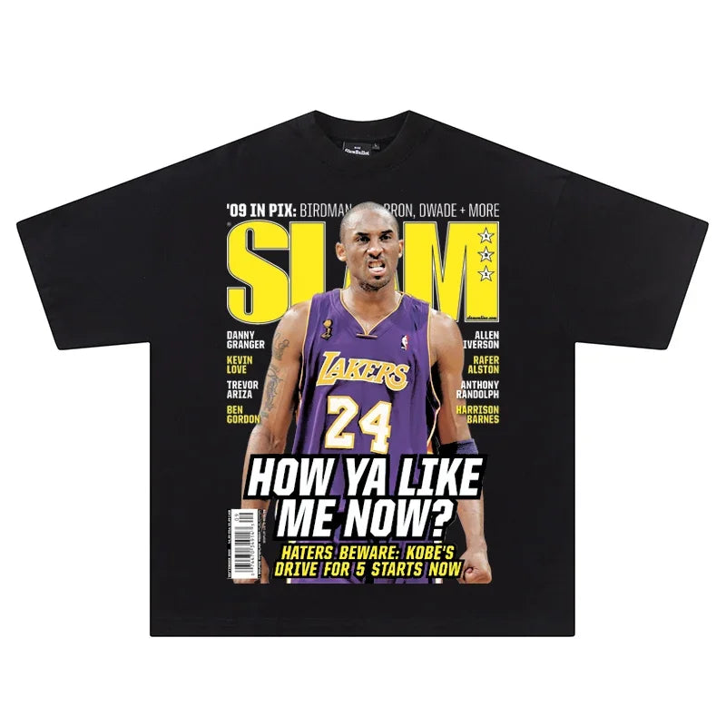 Hip-hop SLAM Streetwear NBA Basketball 100% cotton t-shirt