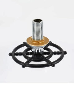 Automatic glass cup washer with brass core and black ABS shell for high-pressure rinsing.