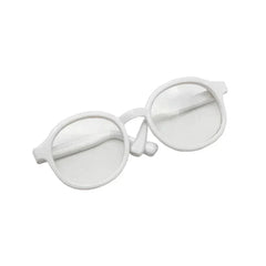 White transparent round plastic glasses for 15cm Labubu doll accessories