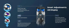 INSE S9X Cordless Vacuum Cleaner with smart LED display, battery power light, automatic dust detection, and adjustable suction modes for powerful home cleaning.