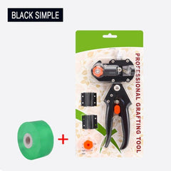 Premium pruning shears with replaceable sharp blade and ergonomic handle, professional grafting tool with grafting tape roll for gardening and plant care.