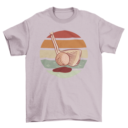 T Shirt Retro sunset golf