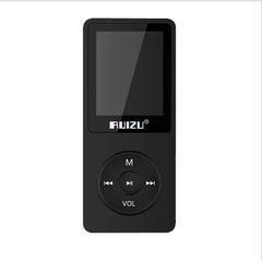 RuiZu X02 black MP3 voice recorder and portable player with 1.8-inch color screen and circular control buttons