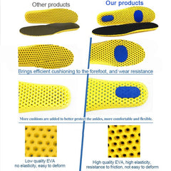 Memory foam insoles with honeycomb mesh design, U-shaped heel support, and advanced shock absorption for sports and daily comfort