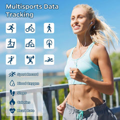 active woman jogging outdoors wearing smart ring health tracker fitness and health monitoring device