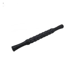 Black muscle roller stick for deep tissue massage and muscle relief