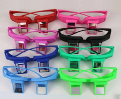 Assorted colorful Lazy Periscope Horizontal Reading Glasses with reflective periscope lenses for hands-free reading while lying flat