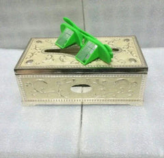 Green Lazy Periscope Horizontal Reading Glasses with reflective lenses on decorative box
