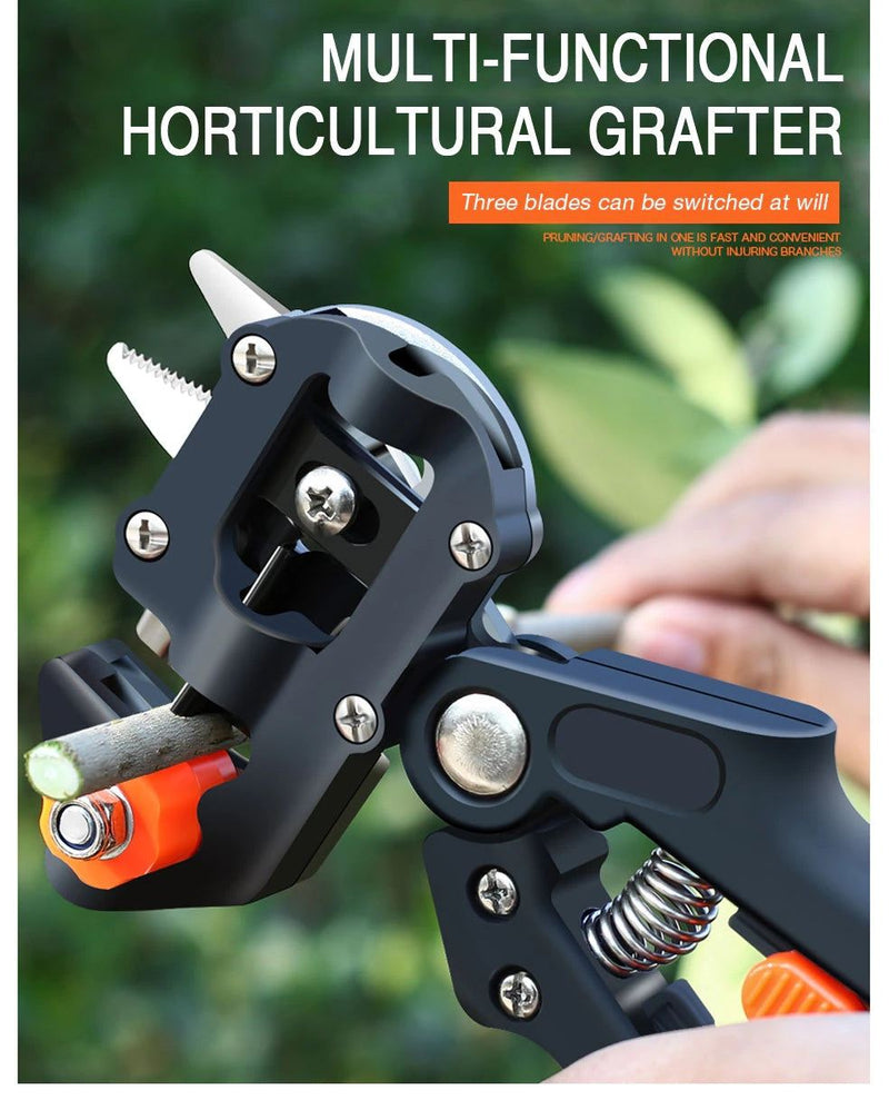 Premium pruning shears with advanced grafting blades and ergonomic handle for precise horticultural grafting and pruning.